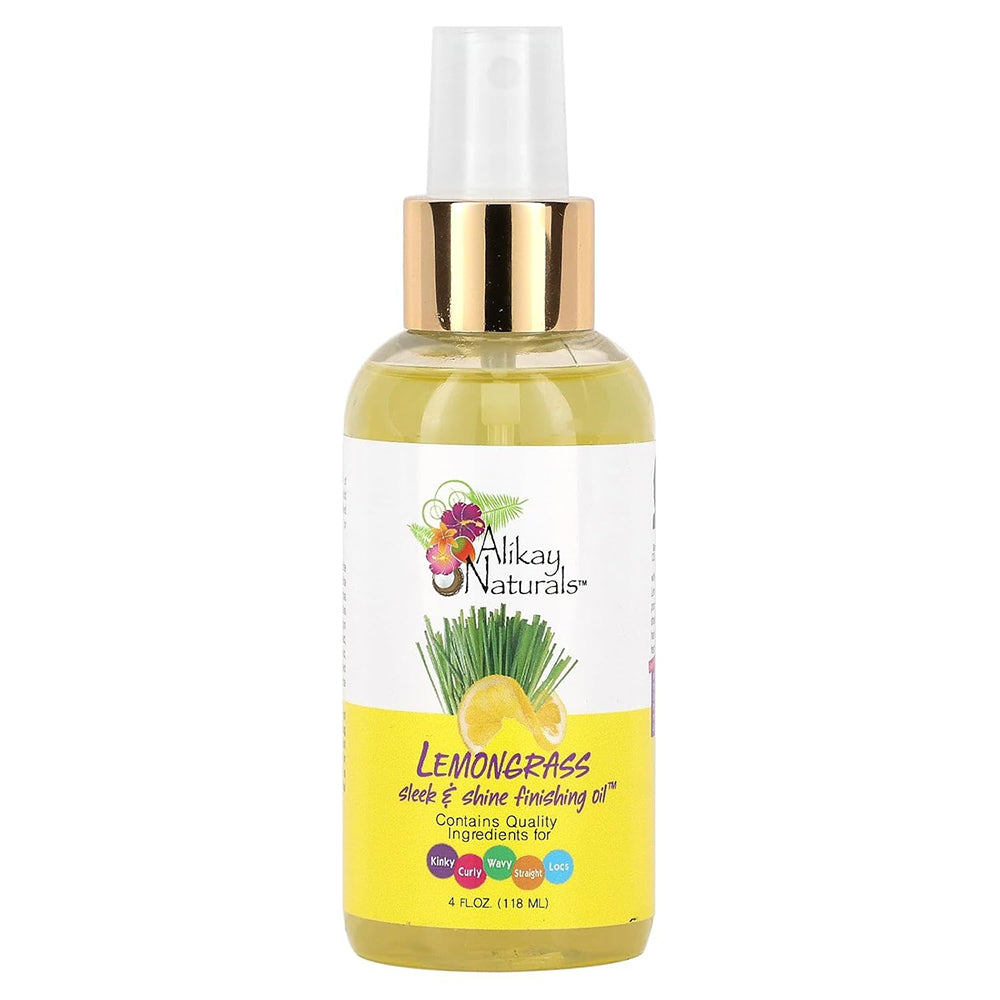 Alikay Lemongrass Finishing Oil for Shine and Frizz Control 4Oz (118ml)